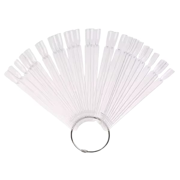 Display Tips with Ring - 50 Pcs Display Samples for Nail Polish - Nail Swatch Sticks