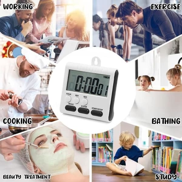 (Blå) Køkkentimer - Uspecificeret - Model Uspecificeret - Farve Blå - Materiale ABS - Mål 7x8CM