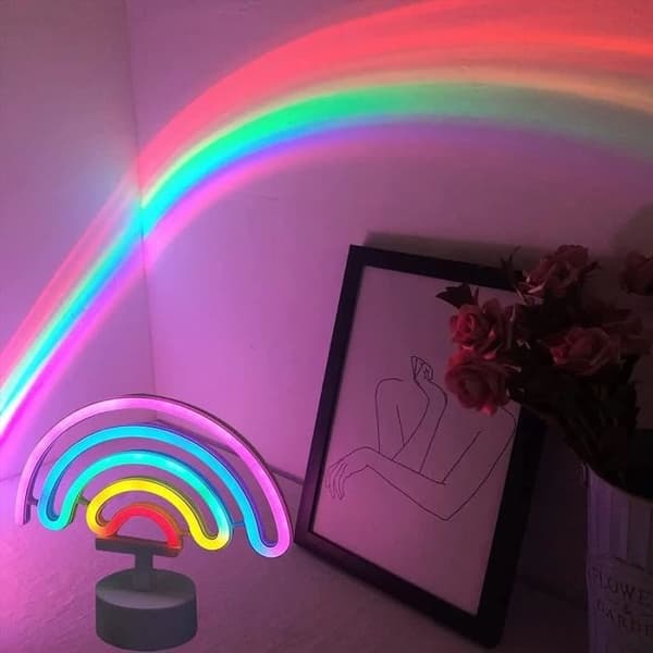 (Rainbow) Neonskylt - Regnbåge - Sovrum - USB-driven - Batteridriven - Romantisk atmosfär