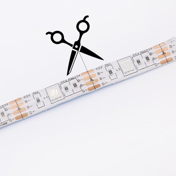 Light strip with remote control LED RGB 2 m IP65