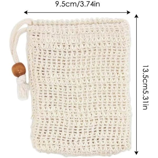 Sæbepose - Uspecificeret - 6 dele - Sisal - Bomuld - Linned