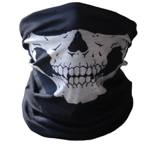 Multifunctional Neck Warmer - Black Mask with Print