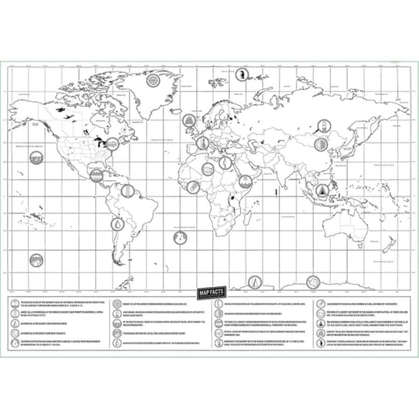 Scratch Map / World Map - 42 x 30 cm