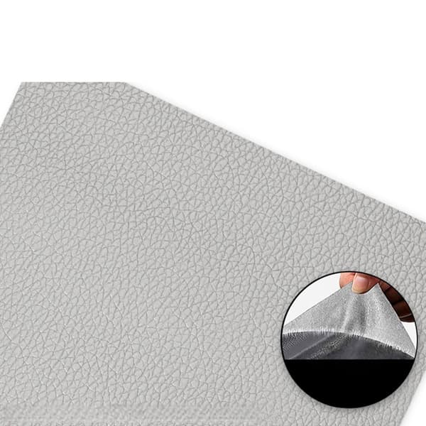 PU Læder Selvhæftende Reparationslap - 35x137cm - Til Sofa, Bilsæder og Møbler Grå
