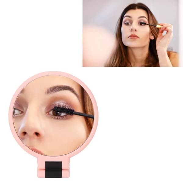 Shipenophy Double-Sided Magnifying Mirror 15X Magnifying Mirror Double-Sided, Portable, Foldable, Eyelash Hygienic Makeup Mirror