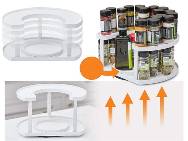 Rotary Spice Rack Storage Box