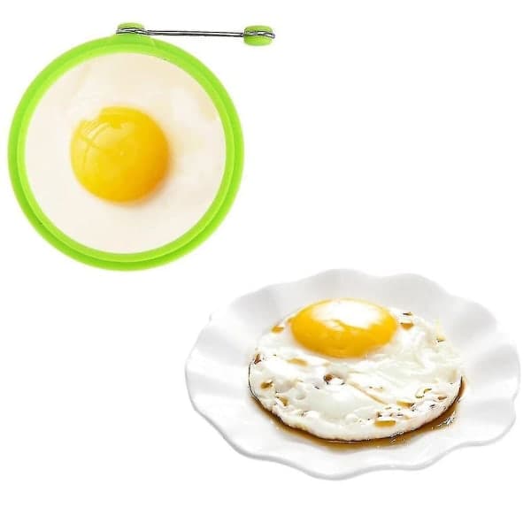 4 stk silikon eggringer, eggringer non-stick, eggkokeringer, perfekt stekt form eller pannekake-ringer
