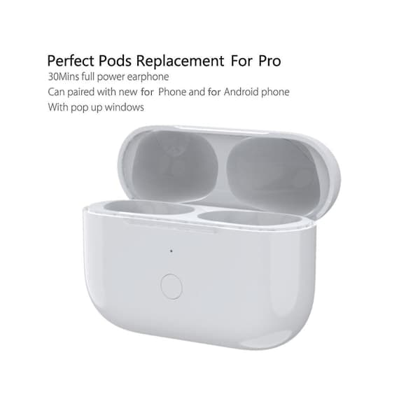 Erstatning for Airpod Pro trådløst ladeetui for hodetelefoner 660 mAh - Hvit