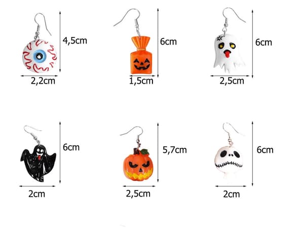 Halloween øreringe halloween fest spøgelse spøgelse græskar slik øje
