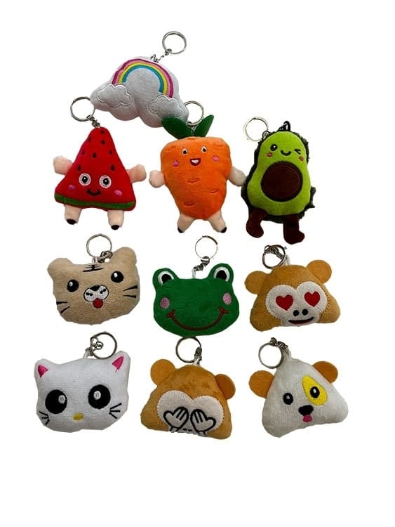 Keychain Plush \"See not\" MultiColo Ser inte MultiColor