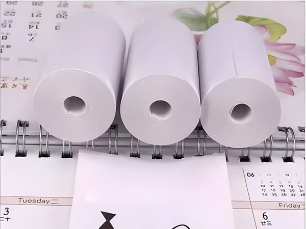 Termopapir 55 mm 5 ruller - Til miniprinter, selvklæbende