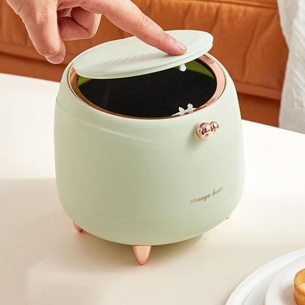 Desktop Trash Can, Press Lid, Small Trash Can, Cleaning Tool, Mini Table Trash Cans