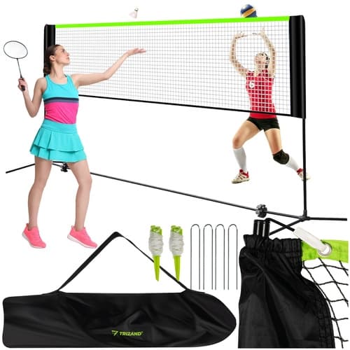 Badmintonnet / Volleyballnet - Justerbar højde