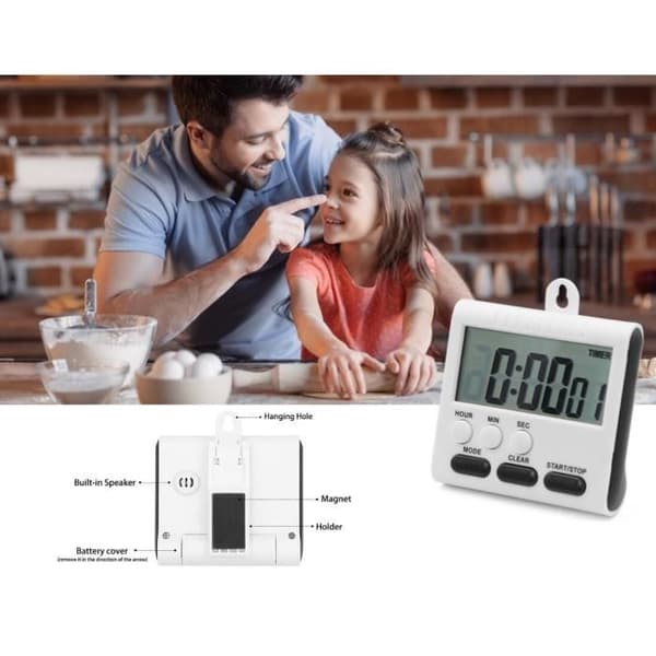 (Blå) Køkkentimer - Uspecificeret - Model Uspecificeret - Farve Blå - Materiale ABS - Mål 7x8CM