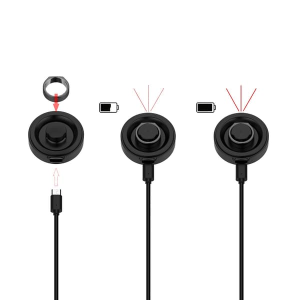 Charging Case Compatible with Oura Ring Gen 3 Size 9 - Portable ABS+TPE Charger with Probe Connector and 5v Input/Output, Compact Travel Case