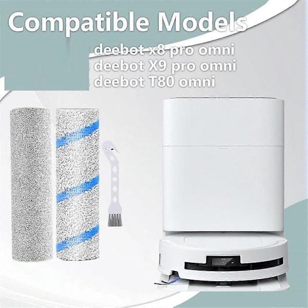 DianSung Accessoire-vervanging voor Ecovacs Deebot X8 Pro Omni, X8 Omni/T80 Pro Omni/T80 OMNI/T80 Pro stofzuiger, reserveonderdeel, 2 hoofdborstels, 4 stofzakken, 4 zijborstels, 4 filters