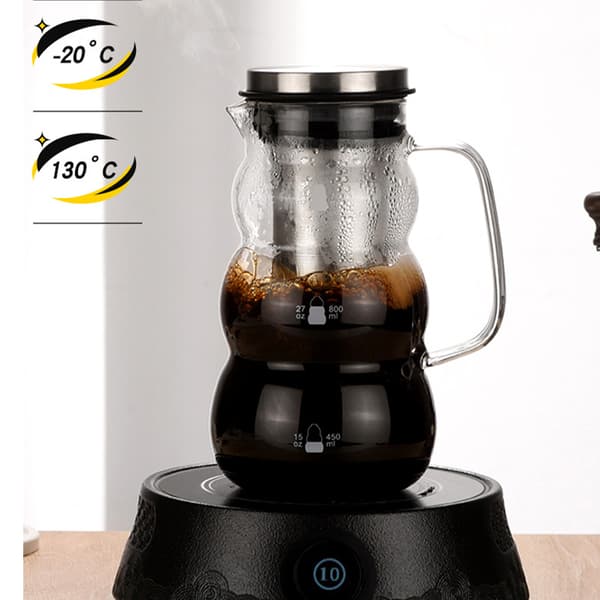 1000ML Glass Cold Brew Coffee Maker with Handle