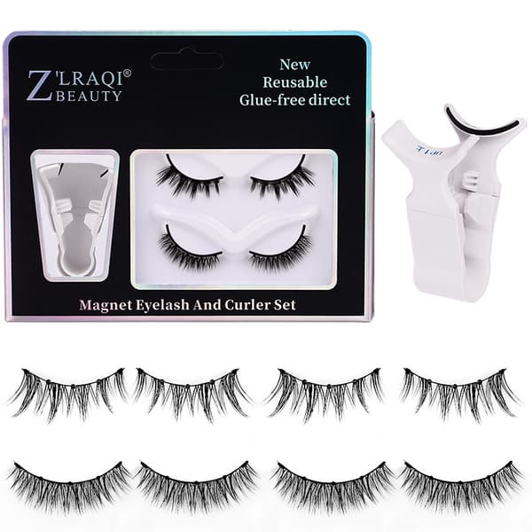 Magnetic Reusable False Eyelashes with Applicator, 2 Pairs Model 2