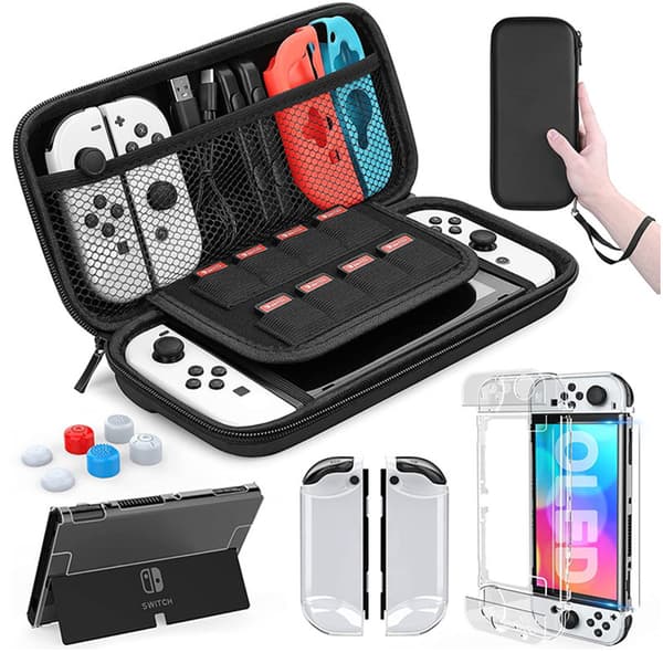 Nintendo Switch OLED Compatible Case with Accessories