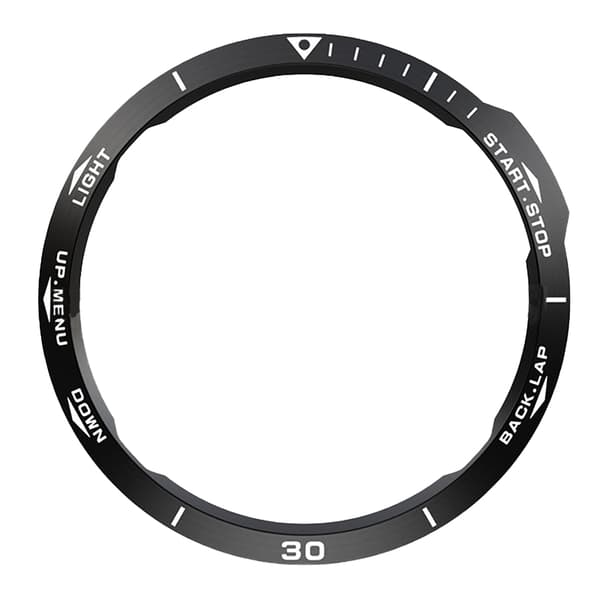 Stylish Black & White Bezel for Garmin Fenix 6X Series