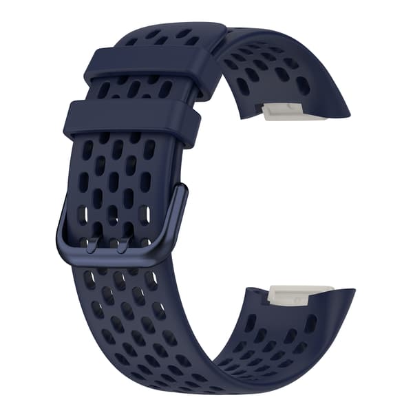 Silikonarmbånd for Fitbit Charge 6/5 Mørkeblå