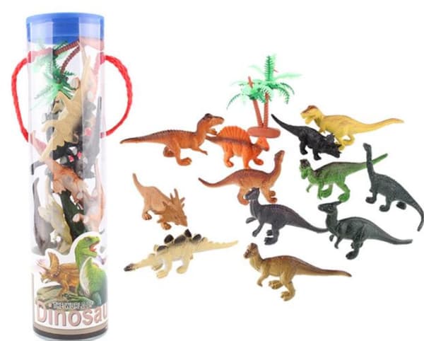 12 stk. Dinosaurmodel plastiklegetøj håndlavede figurer