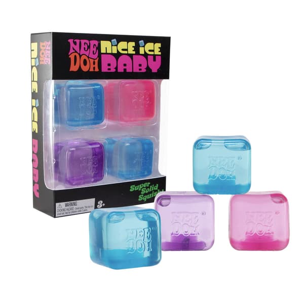 Needoh Nice Cube Stress Ball & Sensory Toy 4 pieces