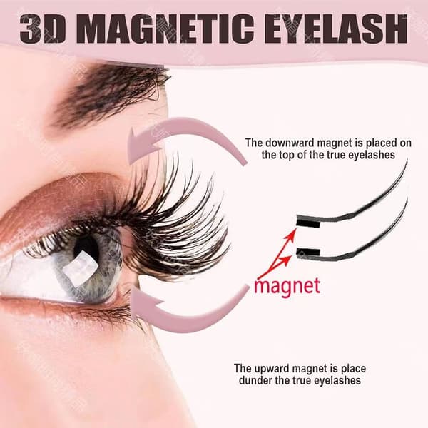 Magnetic Eyelashes - Round Box with Applicator