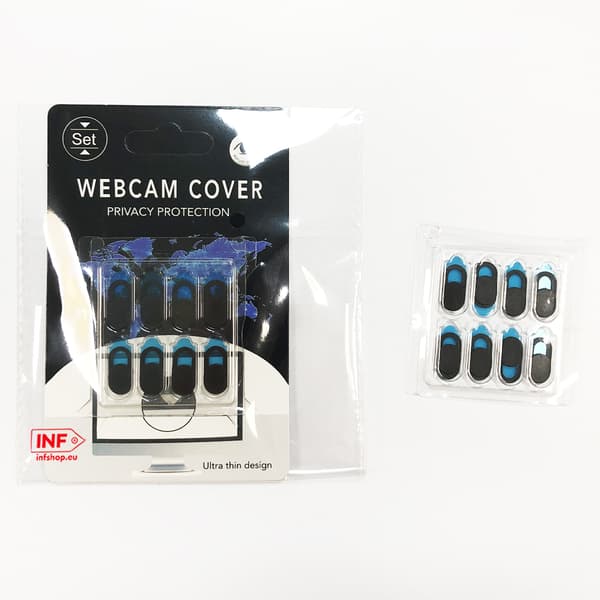 Webcam Privacy Cover Black 8-pack