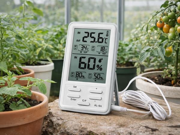 Værstasjon LCD termometer hygrometer trådløs