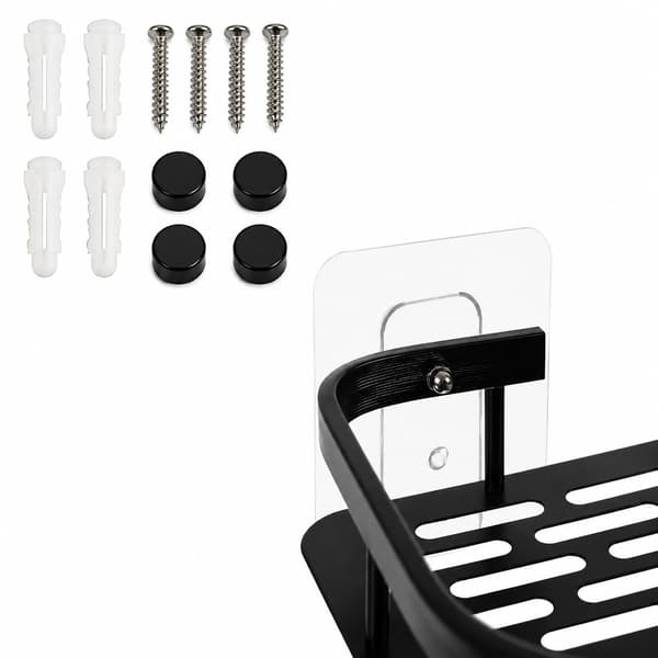 Duschhylla för badrum i aluminium - 2-pack
