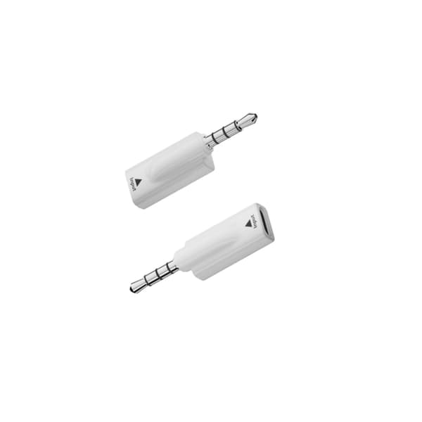 3.5mm to USB-C Female Audio Adapter (2-pack) with DAC 16bit/48KHz, White