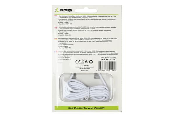 USB-C til mikro-USB-kabel 1,2 m