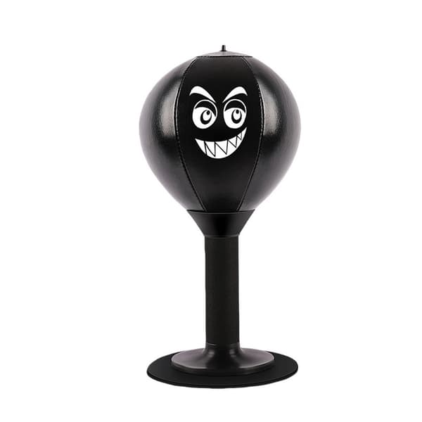 Table Mounted Boxing Ball for Stress Reduction with Suction Cup & Pump Black