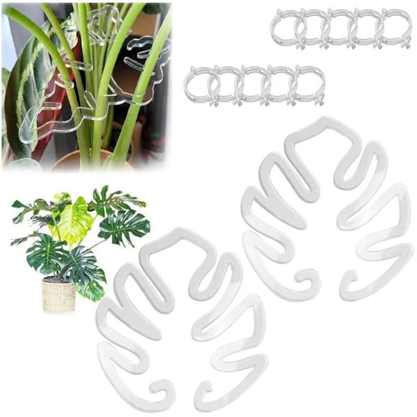 10 Pcs Plant Support - Clear ABS Monstera Leaf Shaping Tool for Climbing Plants