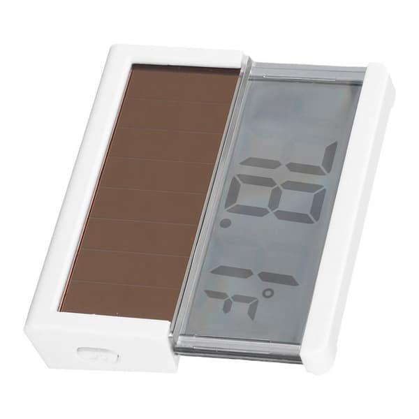 Solcelle akvarietermometer, digitalt gennemsigtigt LCD-display, højpræcisions solcelle akvarietermometer