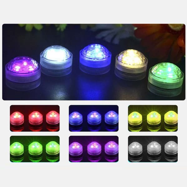 Waterproof LED Diamond Lights with Remote Control - 10 Color-Changing Lamps, Compatible with Various Environments