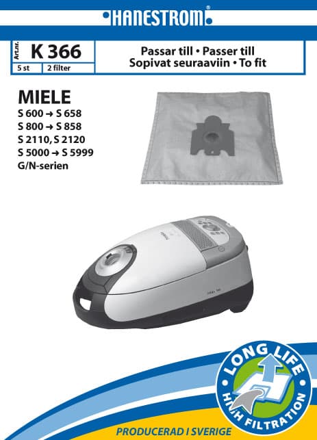 Pölynimuripussit K366