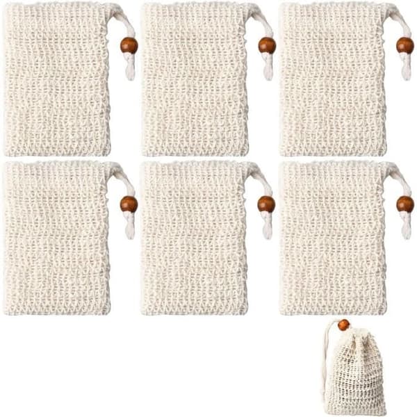 Sæbepose - Uspecificeret - 6 dele - Sisal - Bomuld - Linned