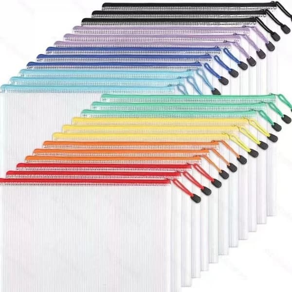 Thick Waterproof A4 Mesh Bags - 24 Pack
