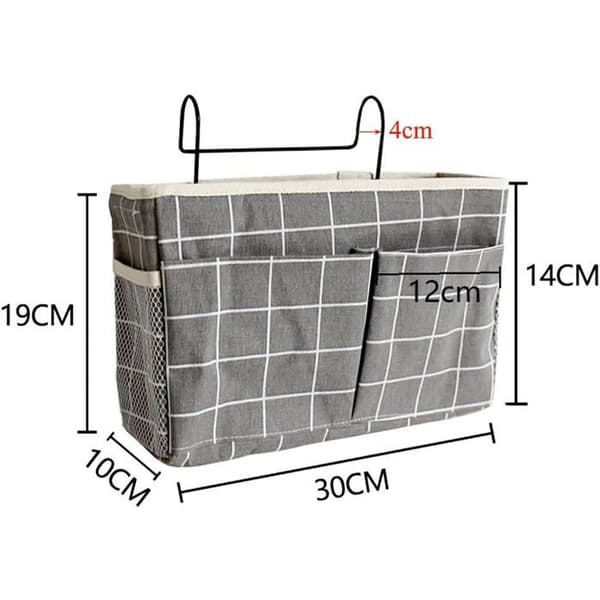 Waterproof and practical bedside storage bag, hanging storage bag with 3 pockets, bedside storage bag, storage bag