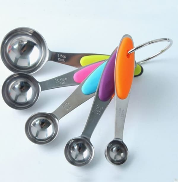 Small Stainless Steel Measuring Spoons with Graduated Measuring Cup, Measuring Spoon Set, Cake Mold