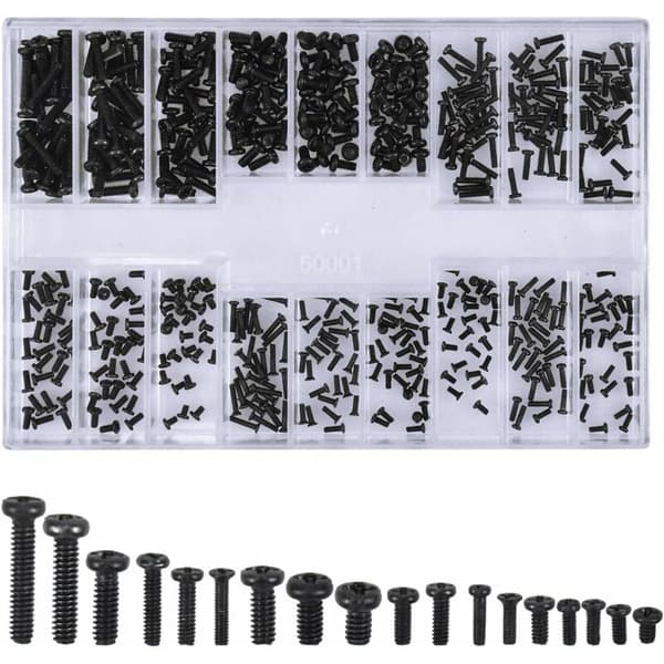 500 pcs glasses screws round head universal portable screw set M