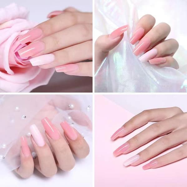 Poly Builder Gel Kit with UV Lamp for Nails / Polygel Nail Art