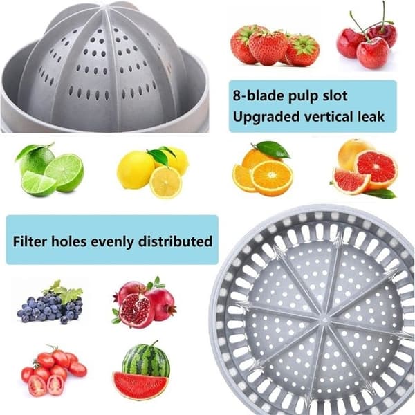 Manual citruspress för citroner/lime/apelsiner/grapefrukt - blå