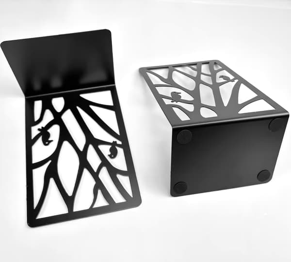 Non-slip Metal Bookends 2-pack Bird