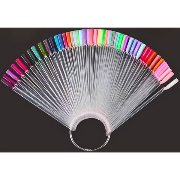 Display Tips with Ring - 50 Pcs Display Samples for Nail Polish - Nail Swatch Sticks