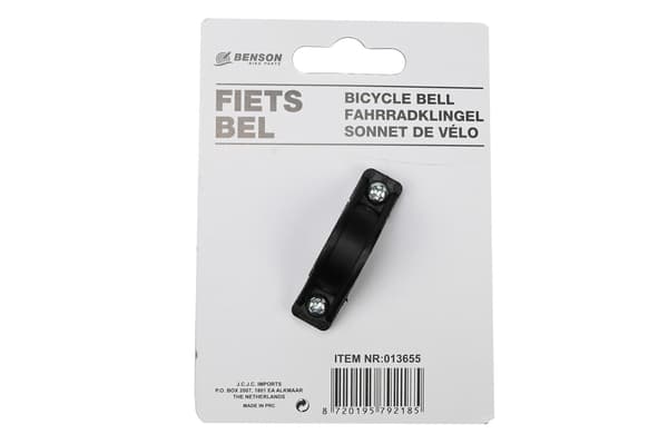Cykelklokke 54 mm sort