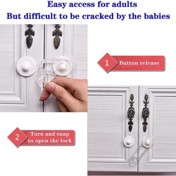 Babysäkerhetslås - Märke - Modell - Vit - Unisex - Baby