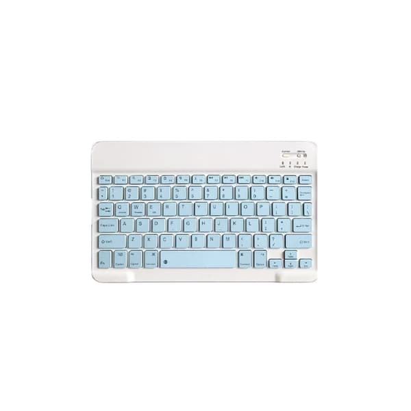 Bluetooth Keyboard and Mouse Combo - 10-inch Bluetooth Keyboard and Two-Way Mouse (Rechargeable) with Case: Sky Blue